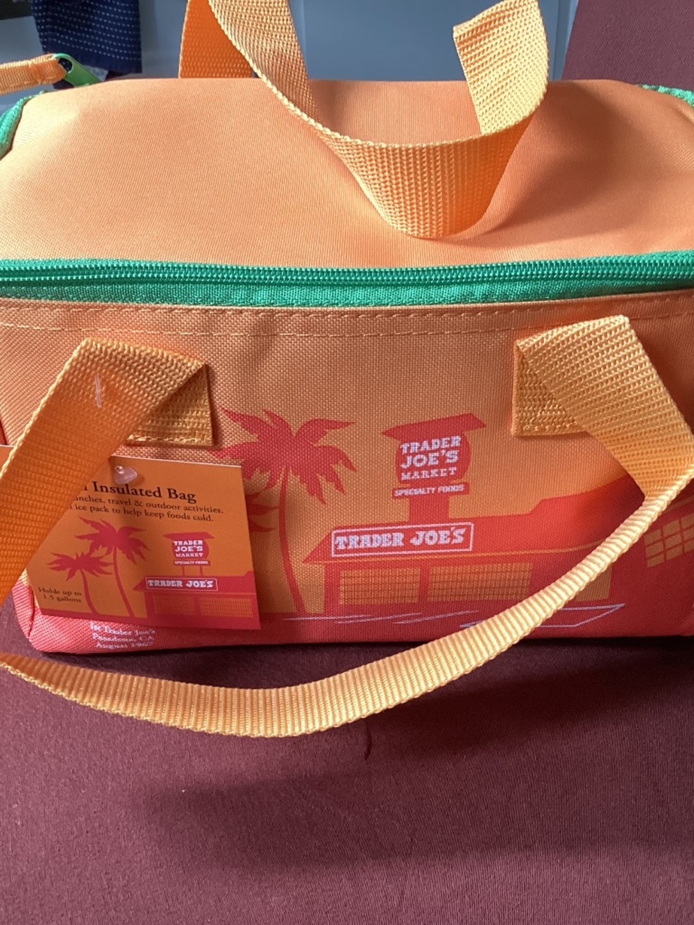 Trader Joe's mini insulated bag 1.5 gallon capacity New with tag